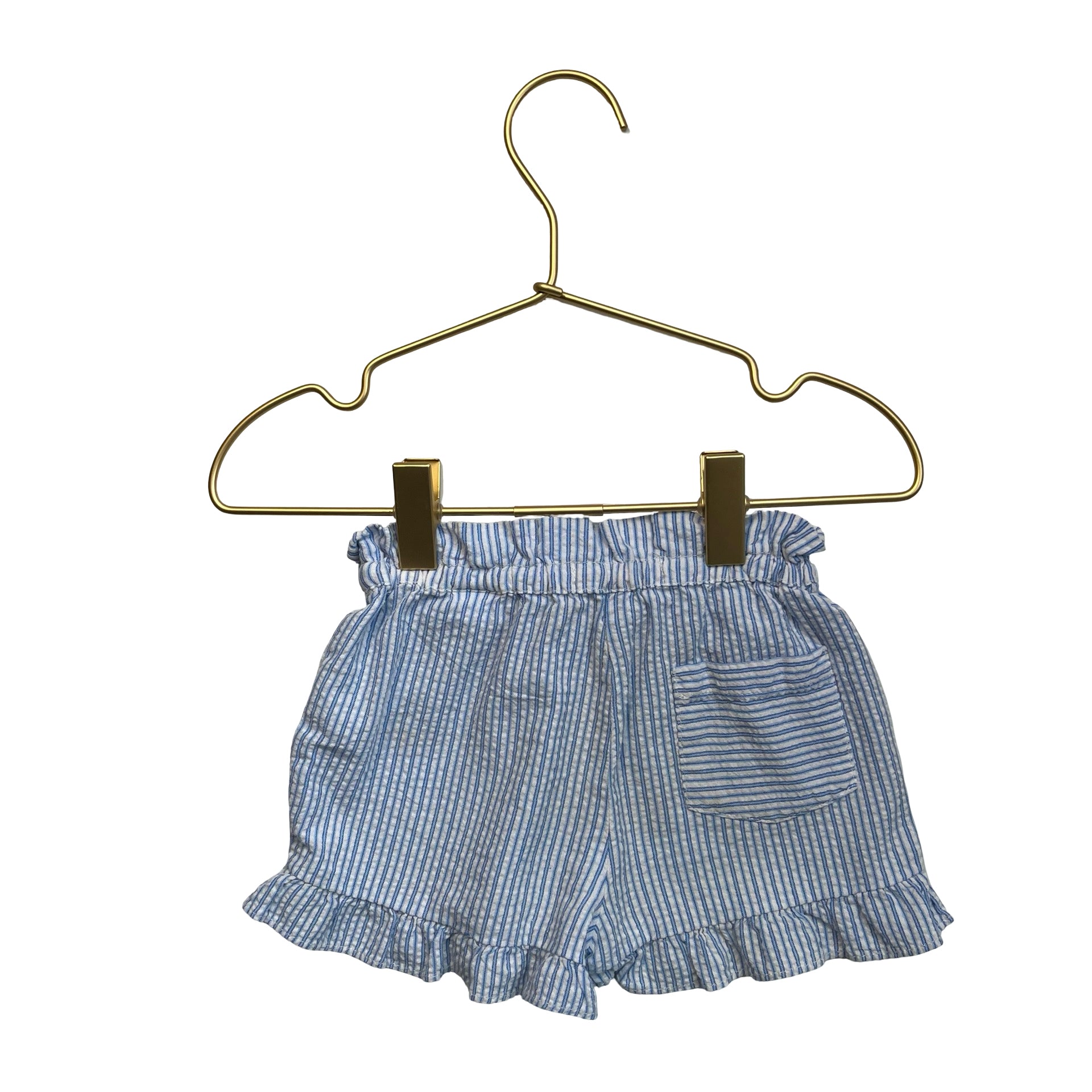 Zara Blue & White Striped Shorts - Size 12-18 Mo