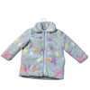 Stella McCartney Kids Light Blue & Pastel Star Faux Fur Jacket - Size 4