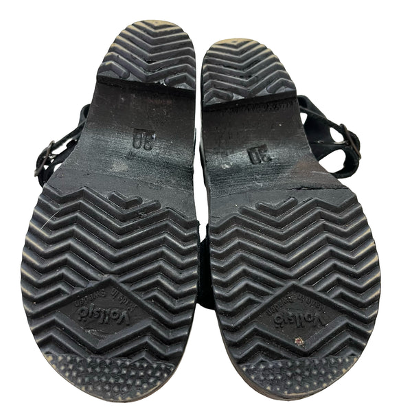Sven Black Clog Sandals - Size 30 (12)