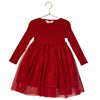 H&M Red Ribbed & Sparkle Tulle Dress - Size 3-4T