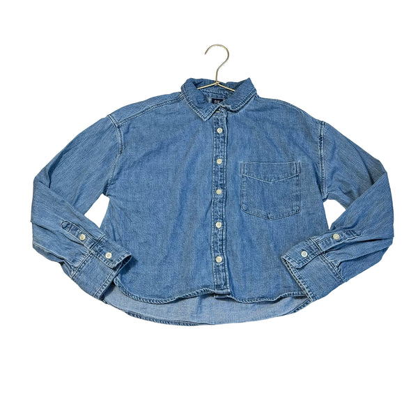 Gap Kids Denim Button Down Blouse - Size L 10