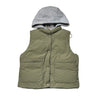 Zara Olive Green Puffer Vest with Sweatshirt Hood - Size 3-4