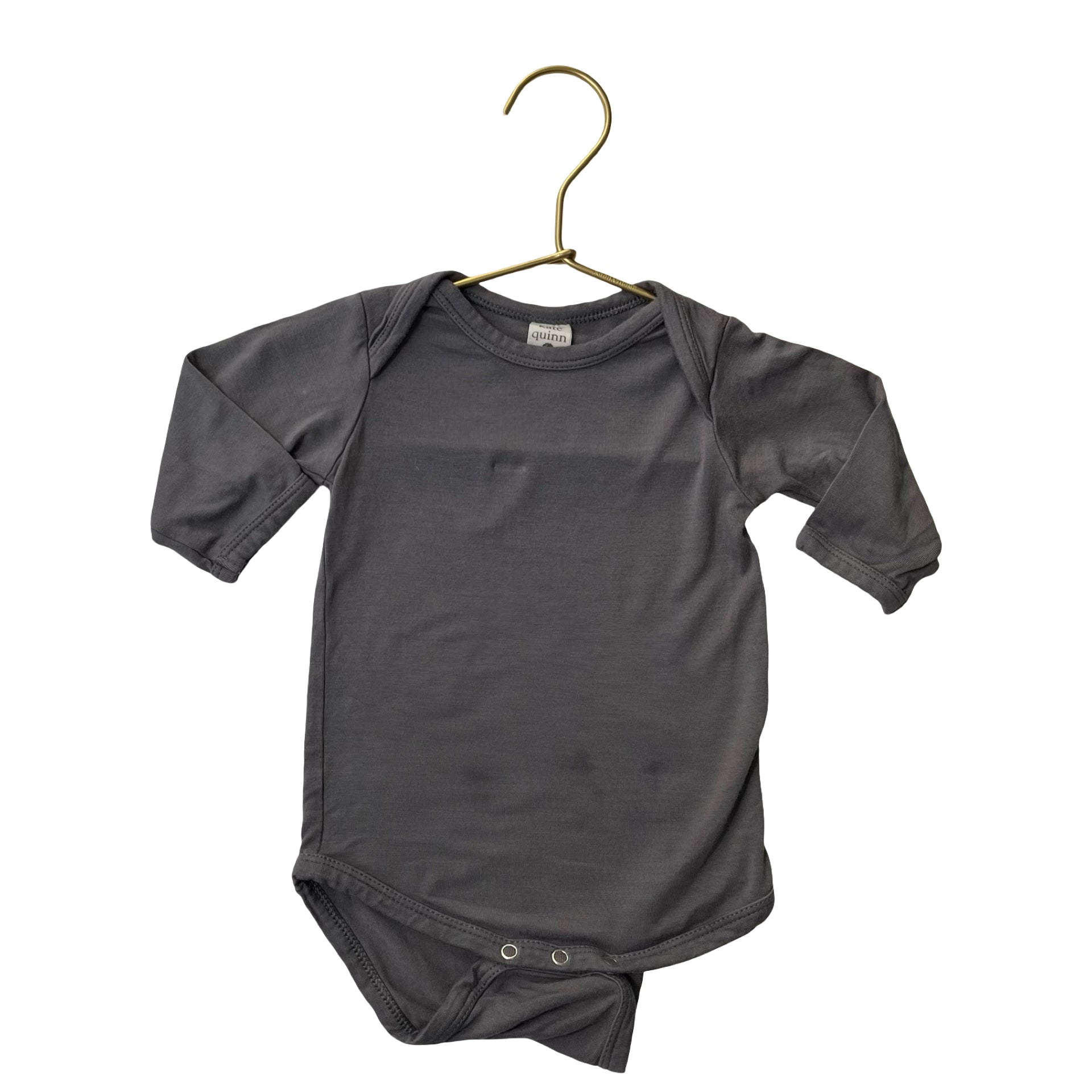 Kate Quinn Gray Onesie Bodysuit - Size 3-6 Mo