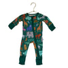 Little Sleepies Green Animal One-Piece PJs - Size Newborn
