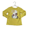 Tea Yellow Bunny & Flower Shirt - Size 4