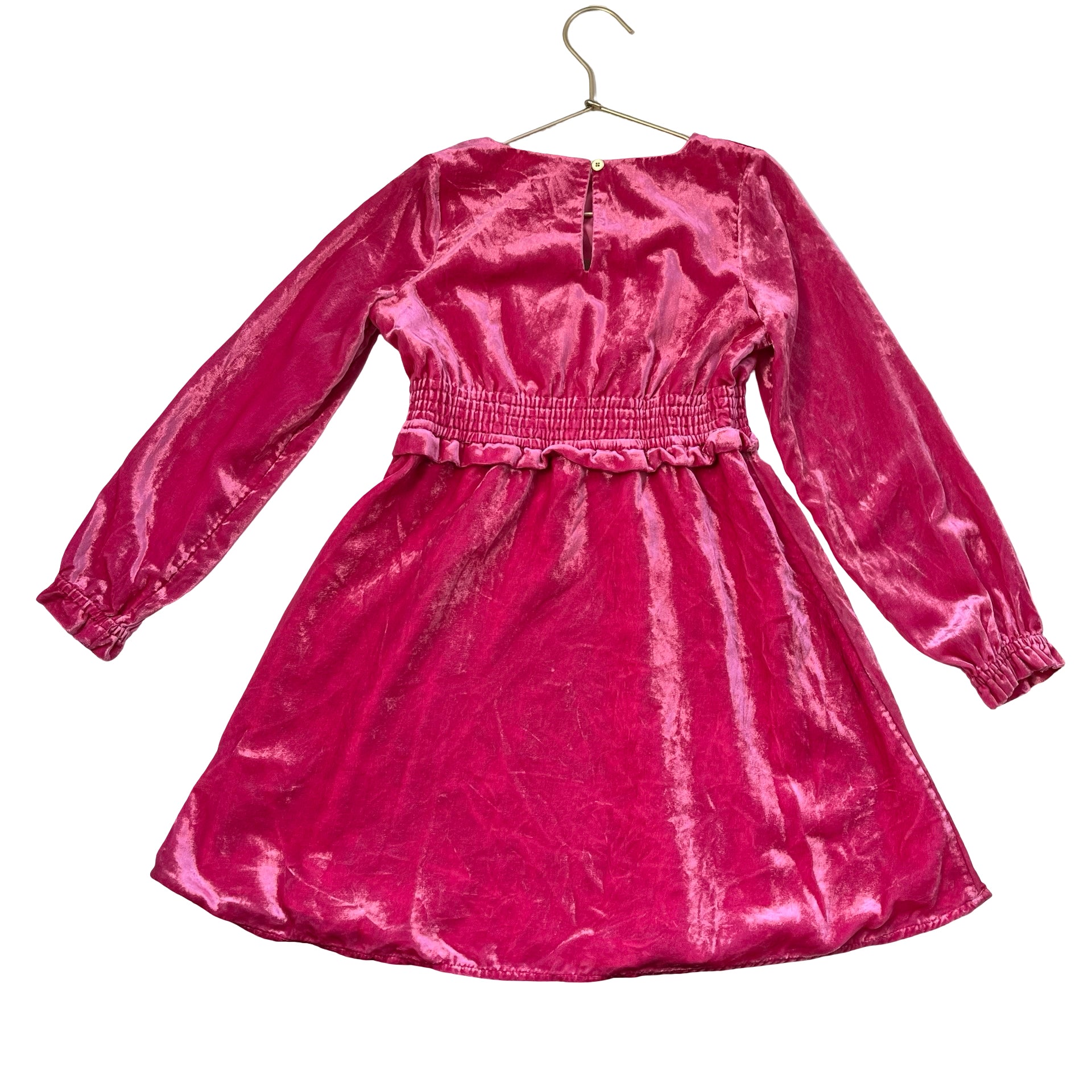 Crewcuts Pink Crushed Velvet Dress - Size 8