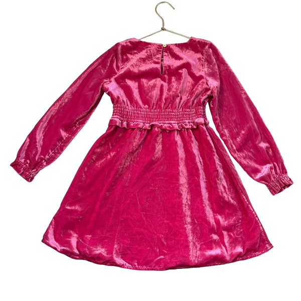 Crewcuts Pink Crushed Velvet Dress - Size 8