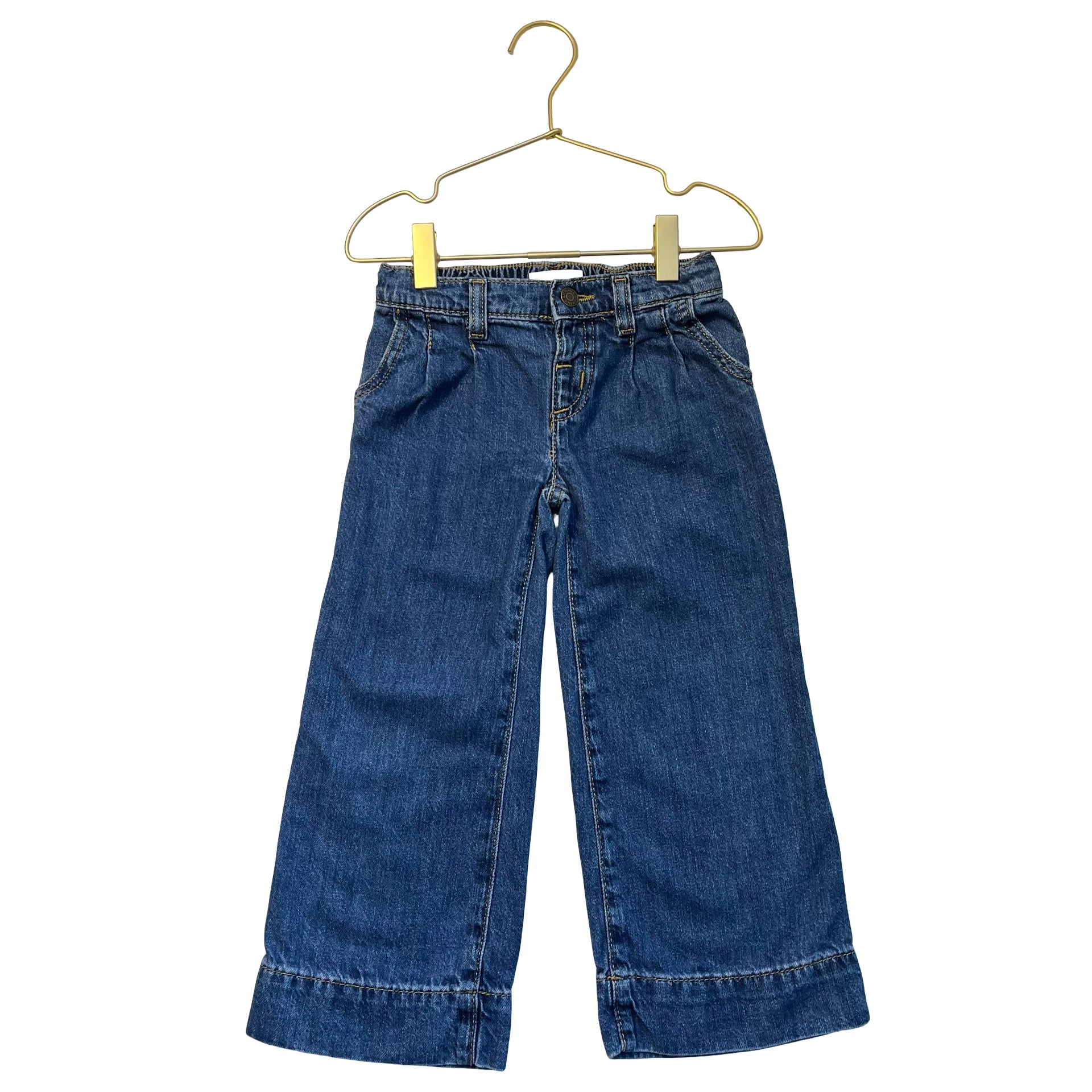 Cat & Jack Pleated Denim Wide-Leg Jeans - Size 4T