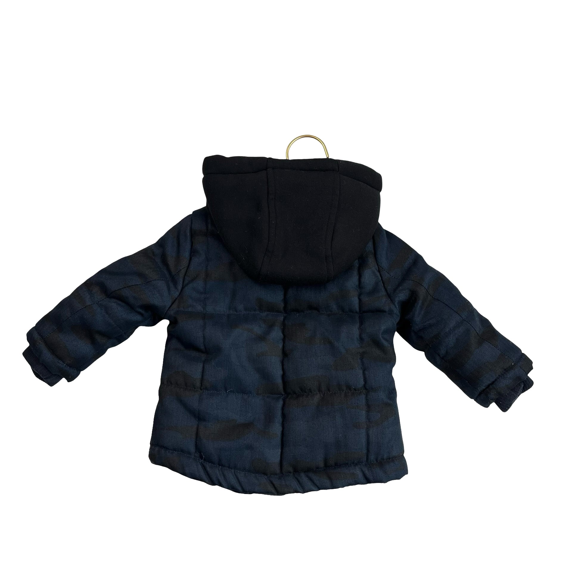 Urban Republic Navy & Black Camo Hooded Winter Jacket - Size 12 Mo