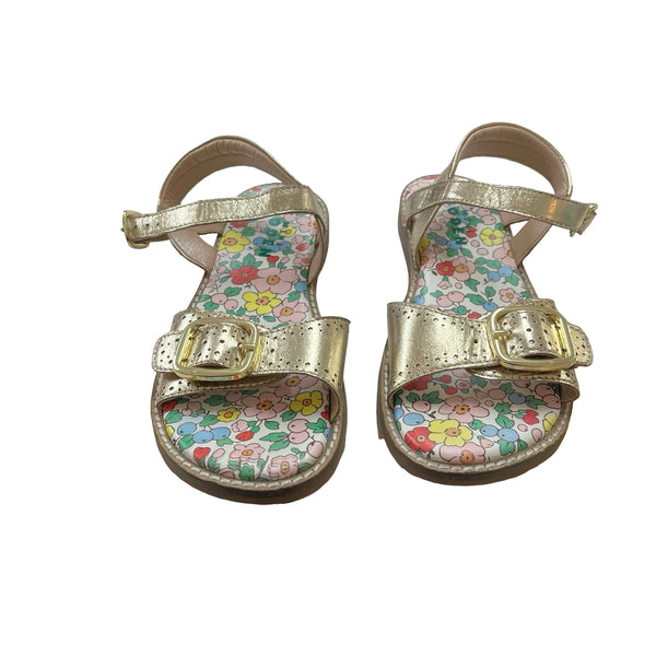 Mini Boden Gold Sandals - Size 32 (1Y Big Kid)