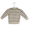 H&M Ivory Striped Cotton Henley Sweater - Size 12 Mo