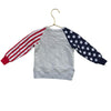 Bums & Roses Gray Stars & Stripes Sweatshirt - Size 6-12 Mo