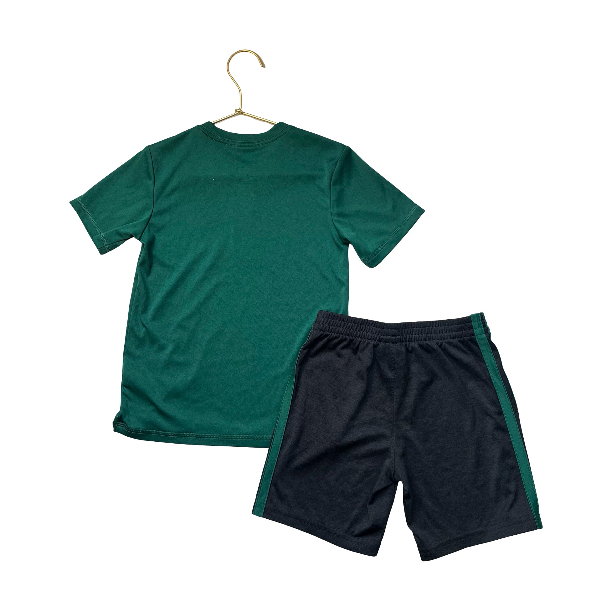 Adidas Green & Black Athletic T-Shirt & Shorts Set - Size 5