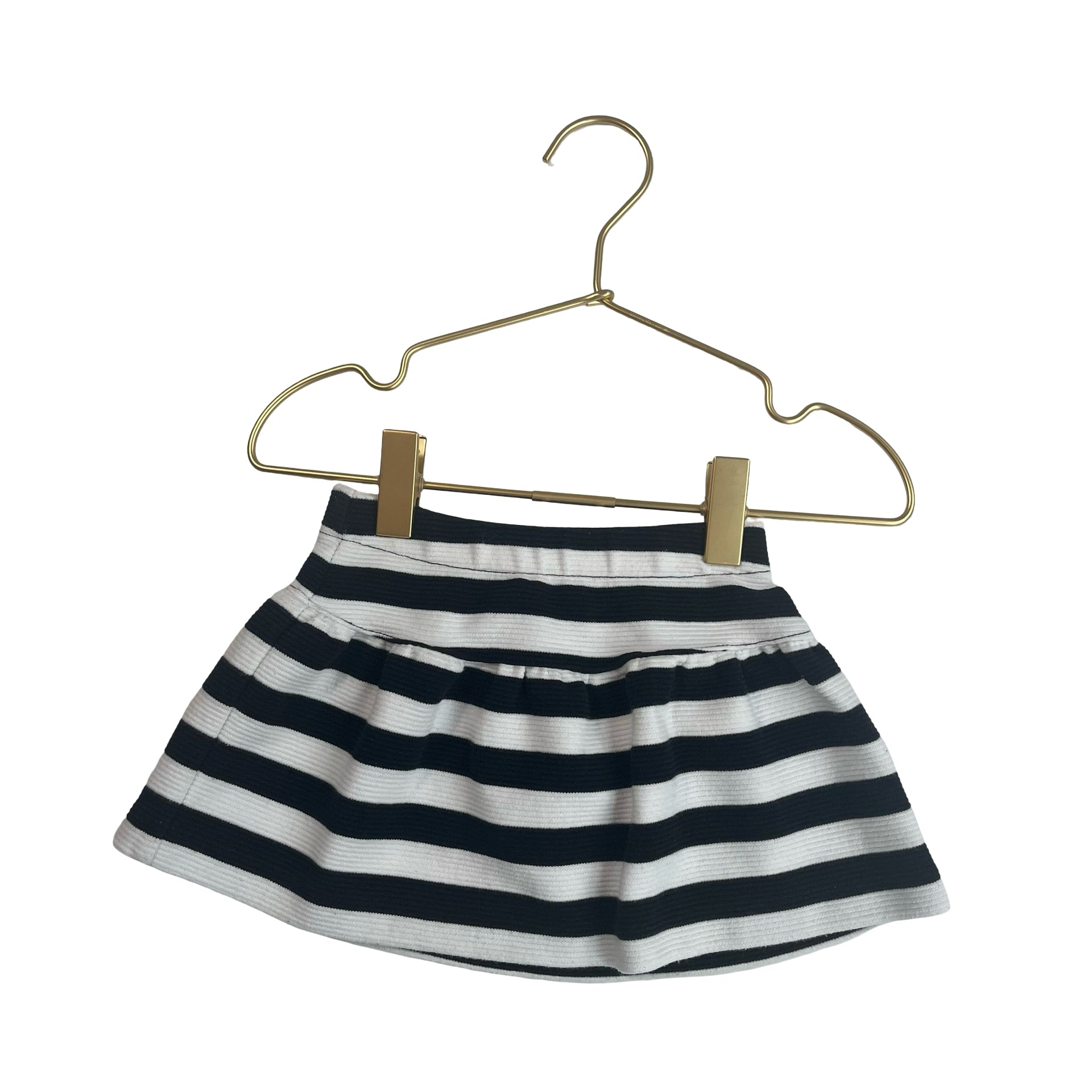 Janie and Jack Black & White Striped Skirt - Size 3-6 Mo