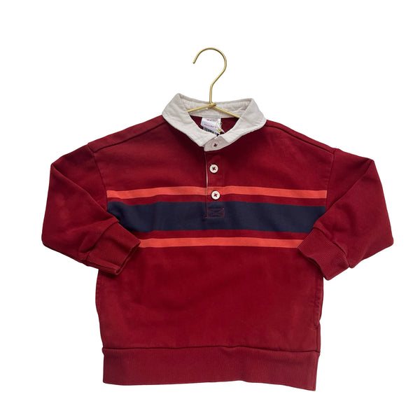 Hanna Andersson Red Striped Rugby Shirt - Size 3T