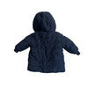 Petit Bateau Navy Quilted Hooded Jacket - Size 3-6 Months