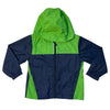 Columbia Navy & Green Hooded Windbreaker Jacket - Size 3T