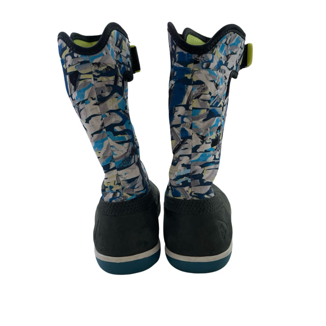 Plae Black, Gray, Blue Boots - Size 9.5