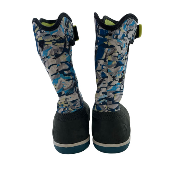 Plae Black, Gray, Blue Boots - Size 9.5