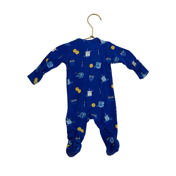 Angel Dear Blue Hanukkah Footie - Size NB