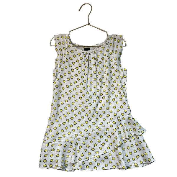 Zadig & Voltaire White & Yellow Star Dress - Size 6
