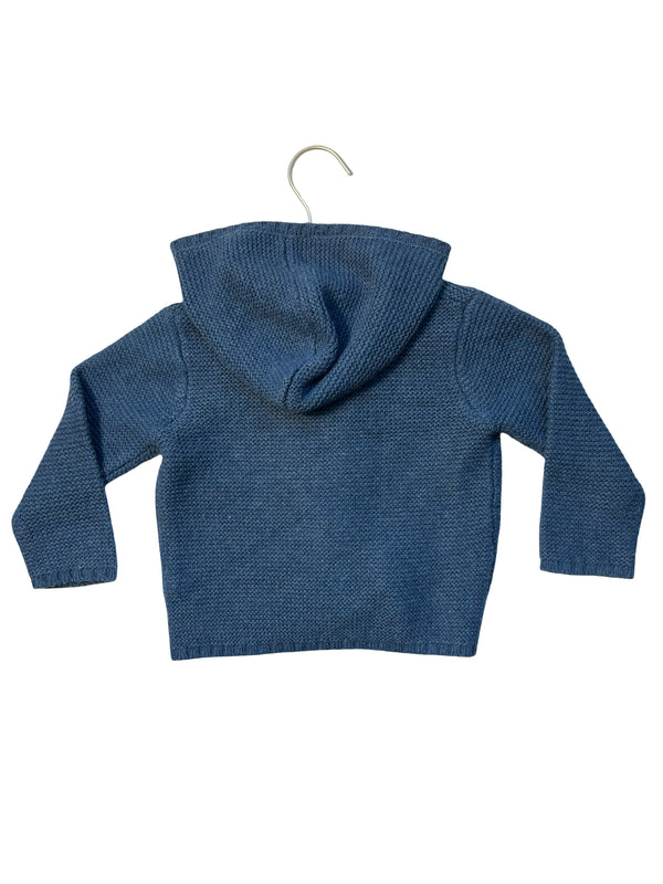 Unit Kids Blue Hooded Cardigan Sweater - Size 24 Mo