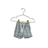 Petit Bateau Light Blue Gingham Shorts - Size 6 Mo