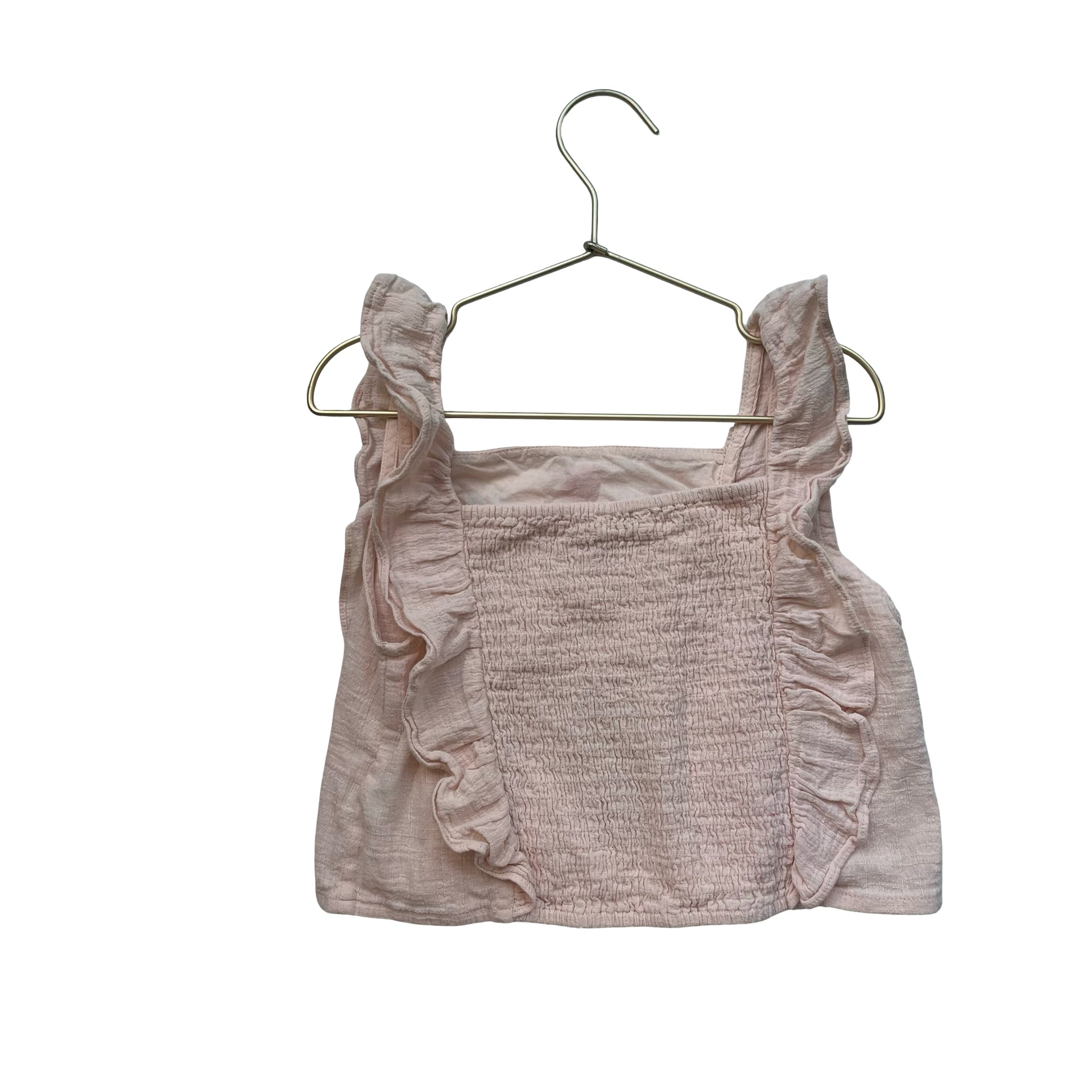 Louise Misha Light Peach Embroidered Flower Sleeveless Blouse - Size 10