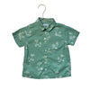 Mayoral Green Tree & Alligator Print Button Down Shirt - Size 24 Mo
