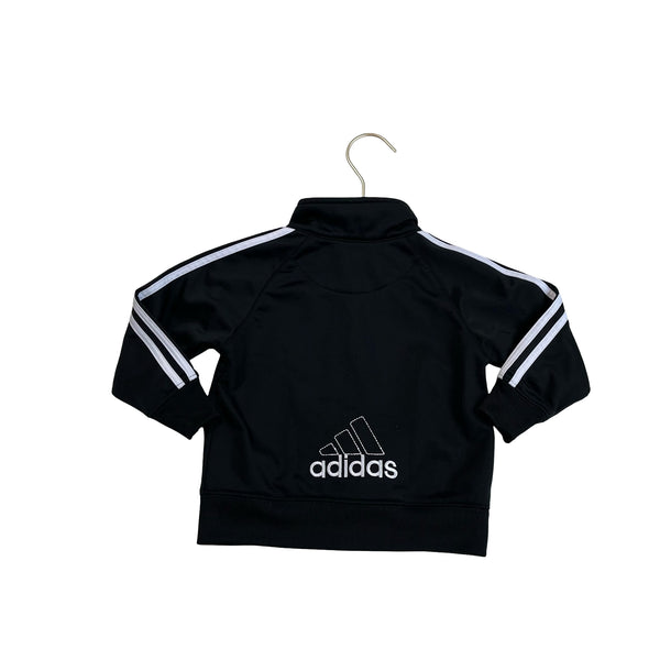 Adidas Black Athletic Track Jacket - Size 12 Mo