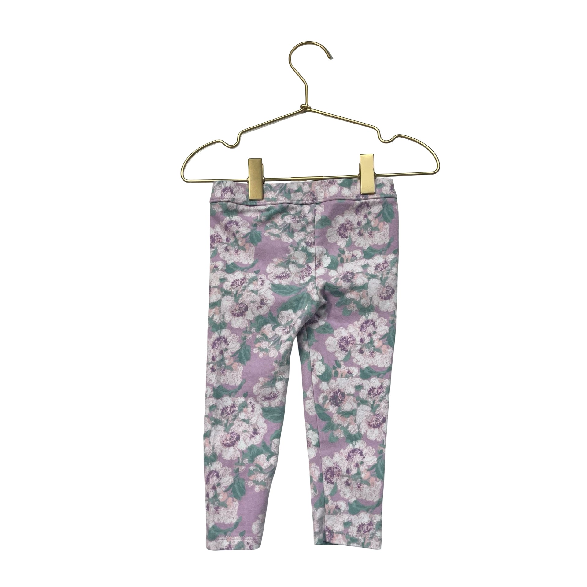 Janie and Jack Lavender Floral Leggings - Size 18-24 Mo