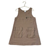 Zara Tan Cargo Pocket Sweatshirt Overall Dress - Size 7