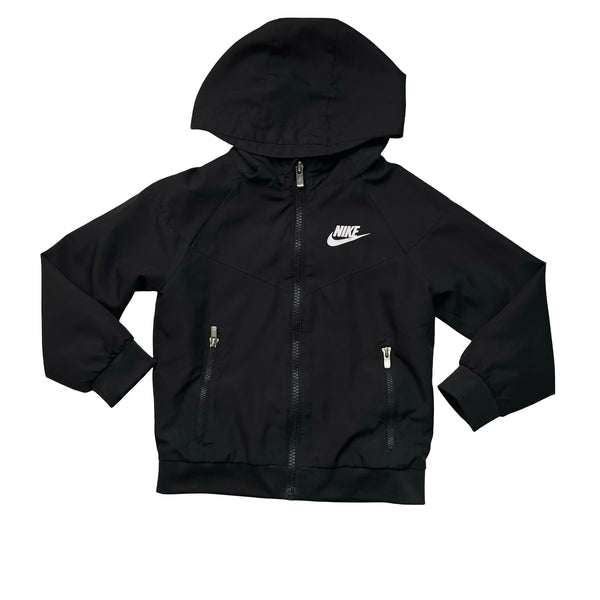 Nike Black Hooded Windbreaker Jacket - Size 3T