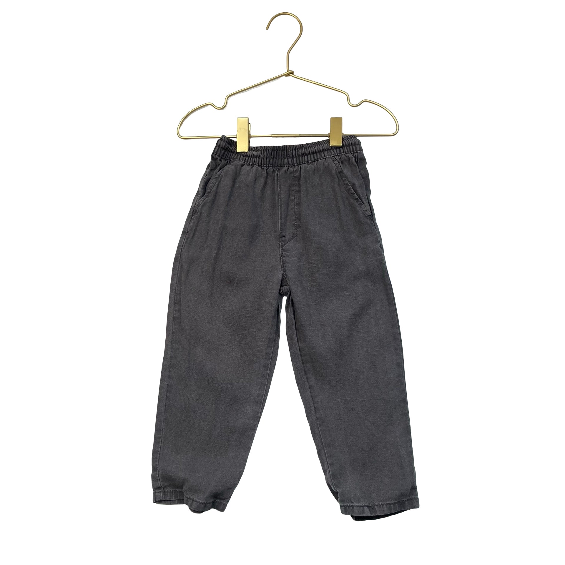 Zara Dark Gray Linen-Blend Pants - Size 18-24 Mo