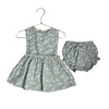 Mango Sage Green Floral Dress & Bloomers - Size 18-24 Mo