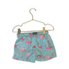 Surf CUZ Light Blue Flamingo Print Unlined Swim Trunks - Size 2T