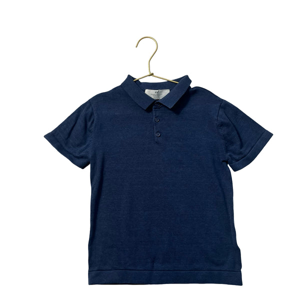 H&M Navy Knit Polo - Size 6-7
