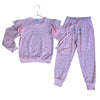 Lola & The Boys Pink Rhinestone Lightweight Pullover & Joggers Set - Size 4
