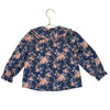 Louis Louise Blue & Pink Floral Corduroy Blouse - Size 4