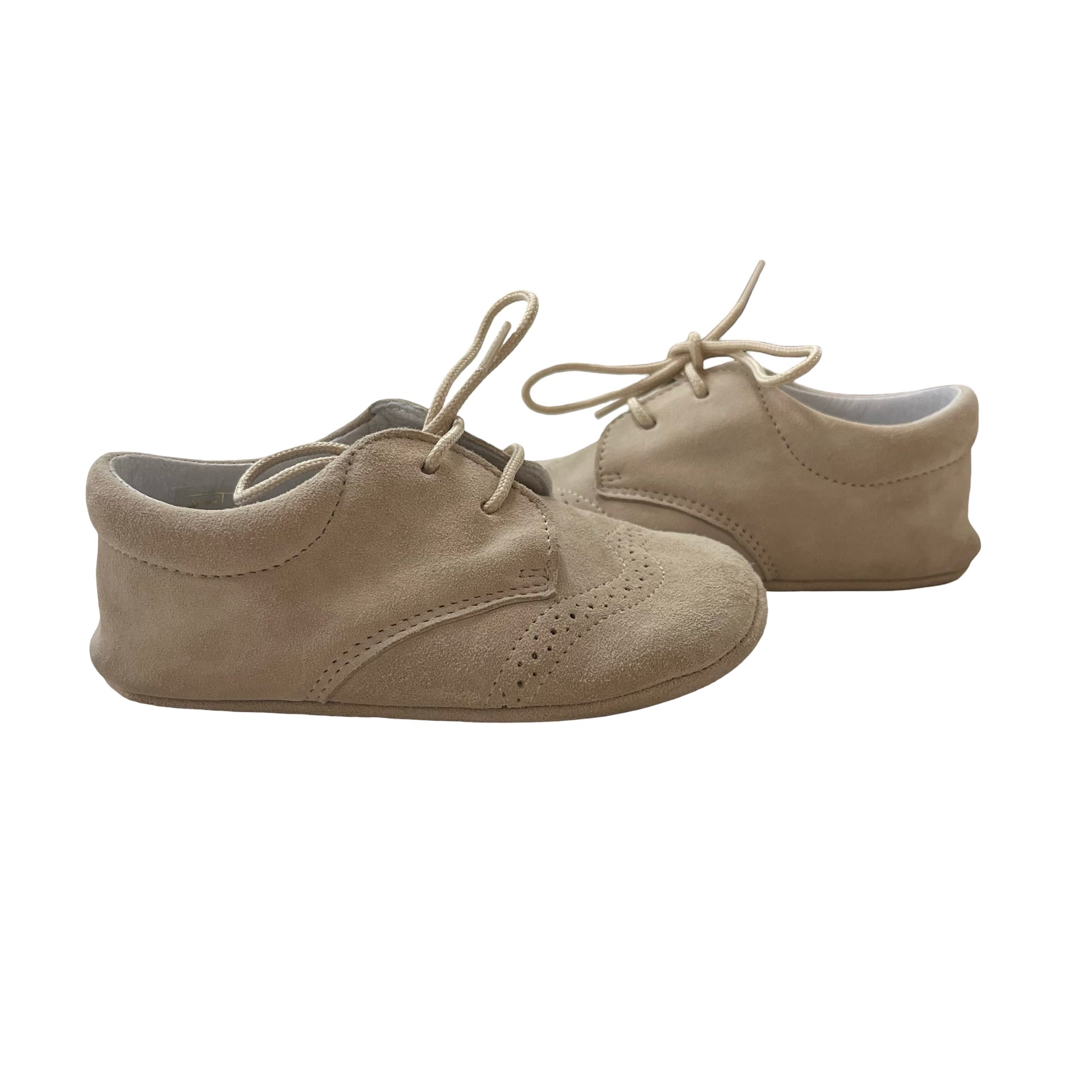 Baby Beau & Belle Tan Suede Soft Sole Shoes - Size 22 (6)