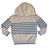 Cat & Jack Tan & Blue Striped Hooded Cotton Sweater - Size 3T