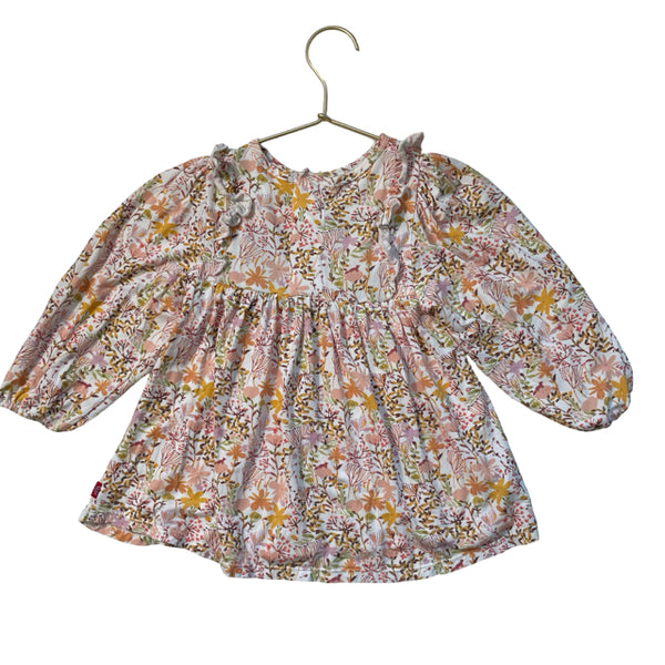 Magnetic Me Ivory, Peach, Pink Smocked Top - Size 3T