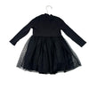 Baby Gap Black Ribbed & Tulle Dot Dress - Size 3
