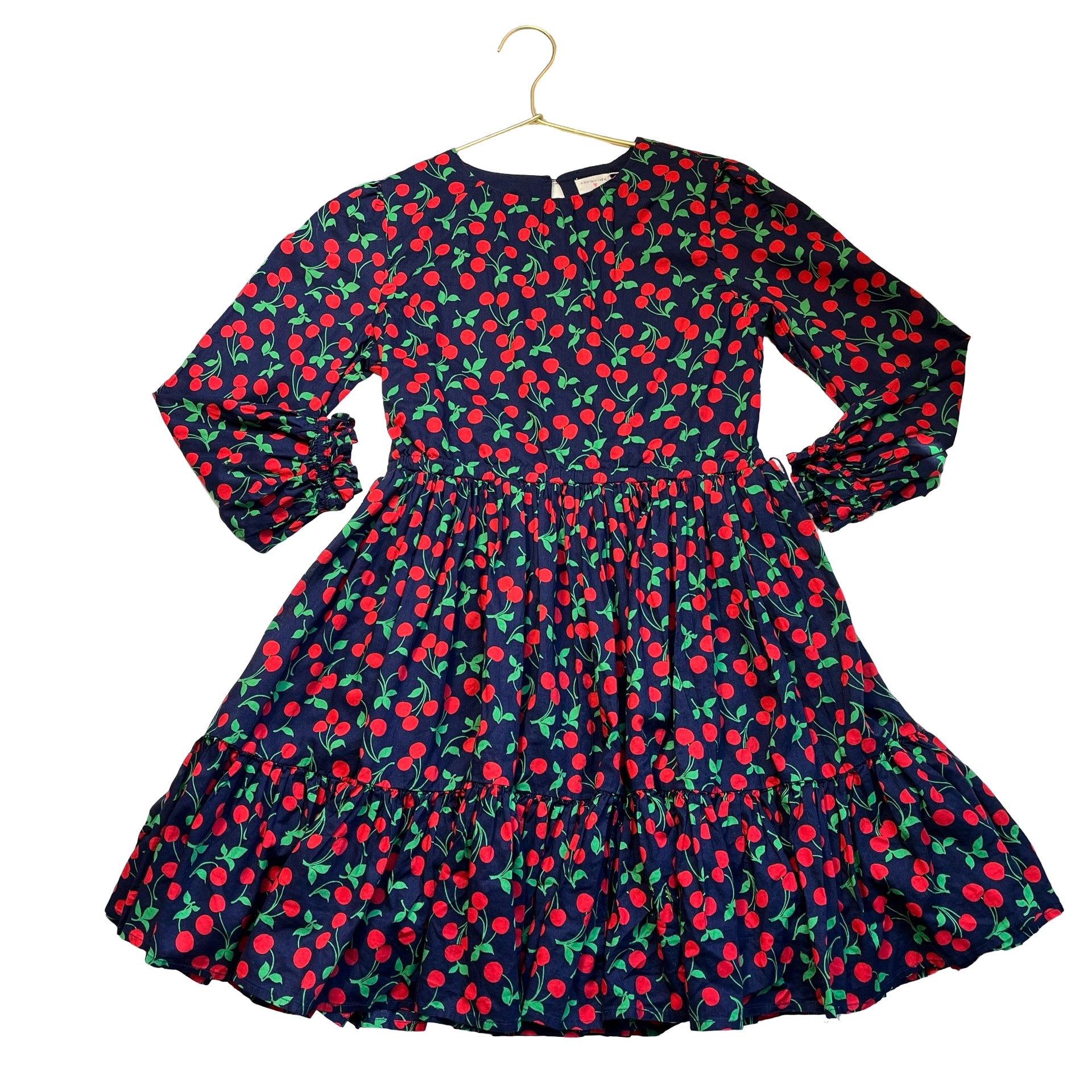 Crewcuts Navy & Red Cherry Print Dress - Size 10
