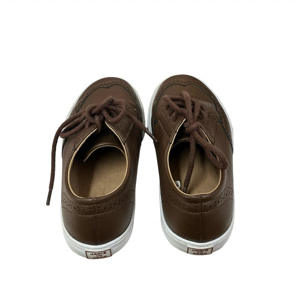 Janie and Jack Brown Wing-Tip Style Sneakers - Size 1 Big Kid
