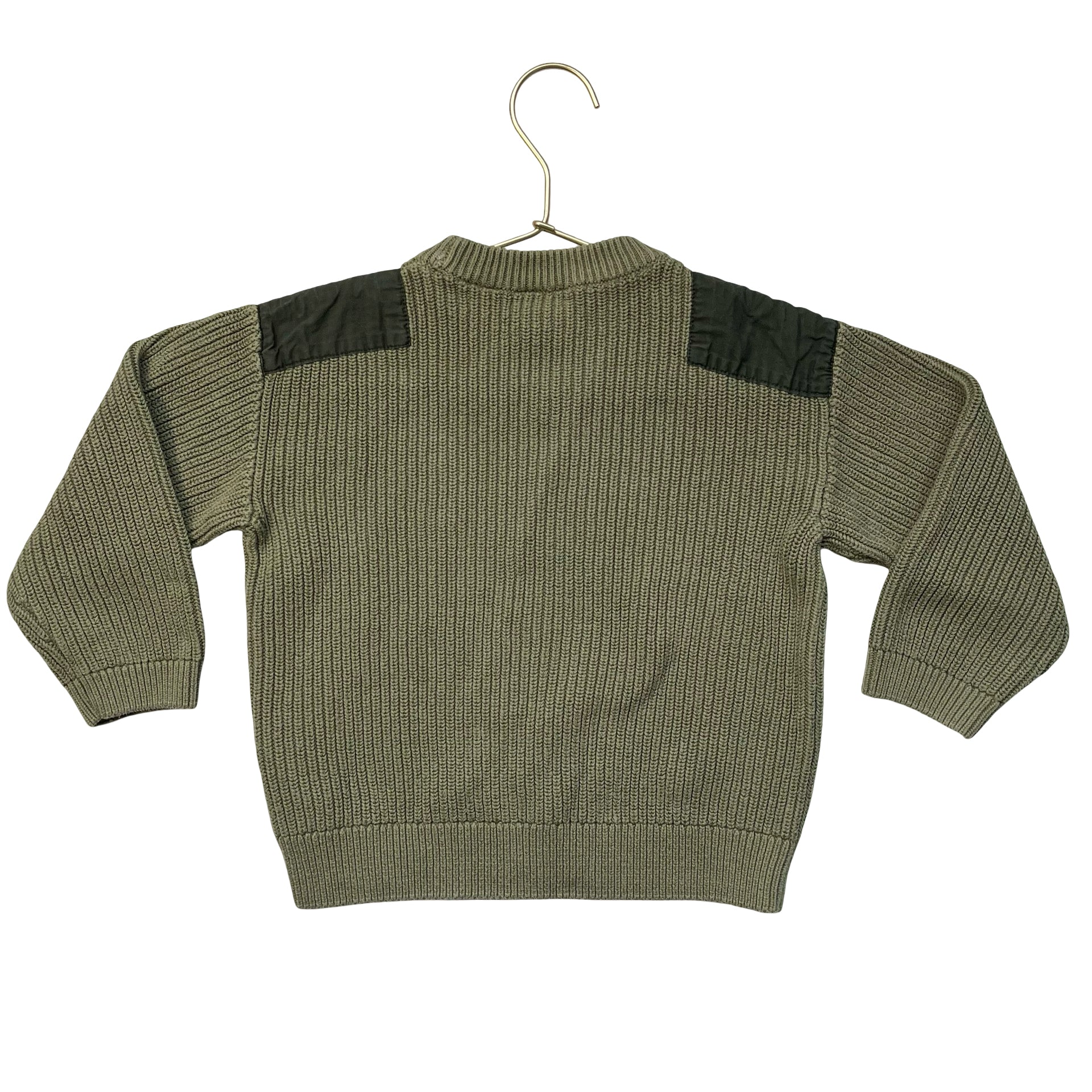 Zara Olive Green Cotton Sweater - Size 4-5