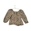 Crewcuts Ivory & Brown Leopard Print Blouse - Size S 6-7
