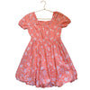 Crewcuts Coral Flower Print Bubble-Hem Dress - Size 10