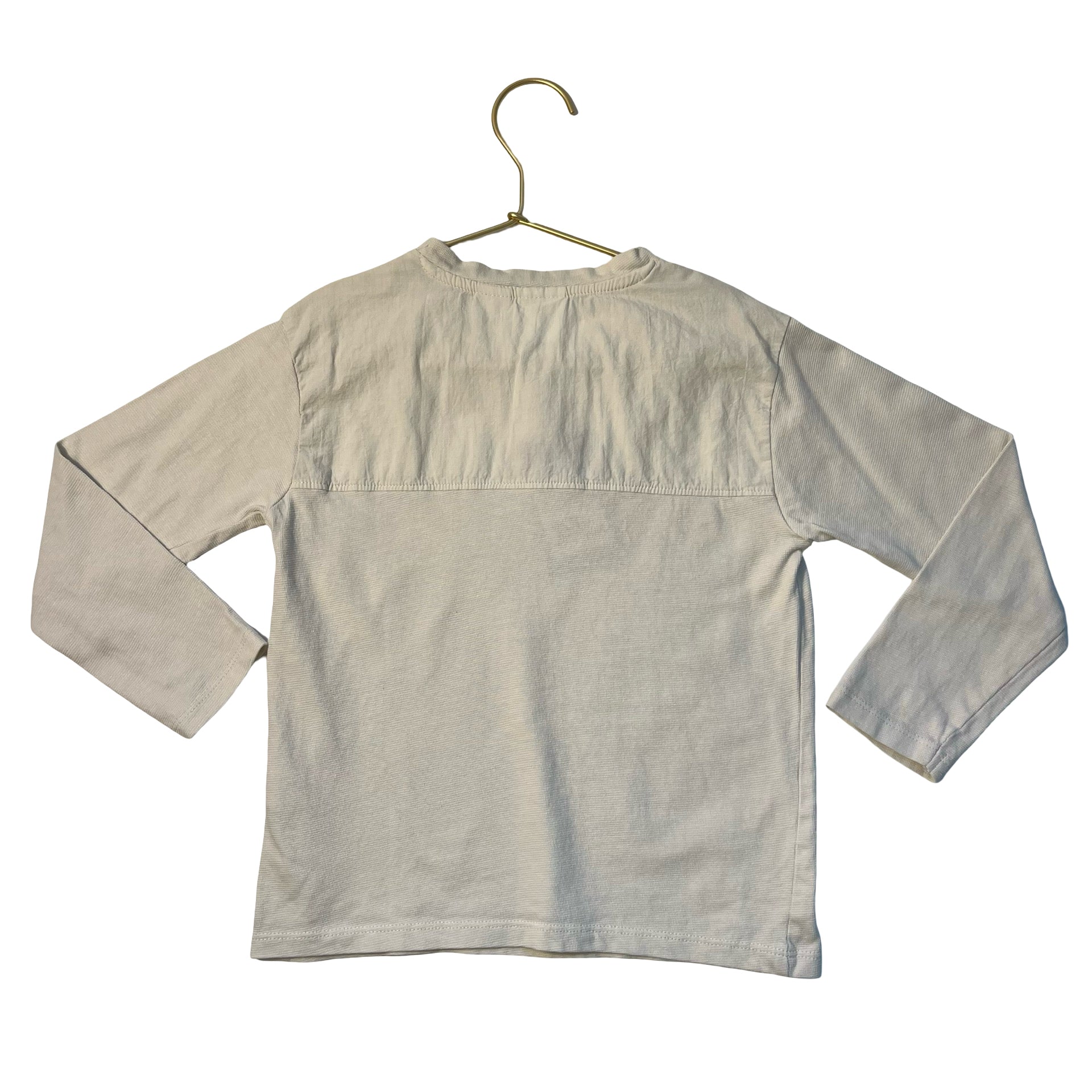 Zara Ivory Henley Shirt - Size 5-6
