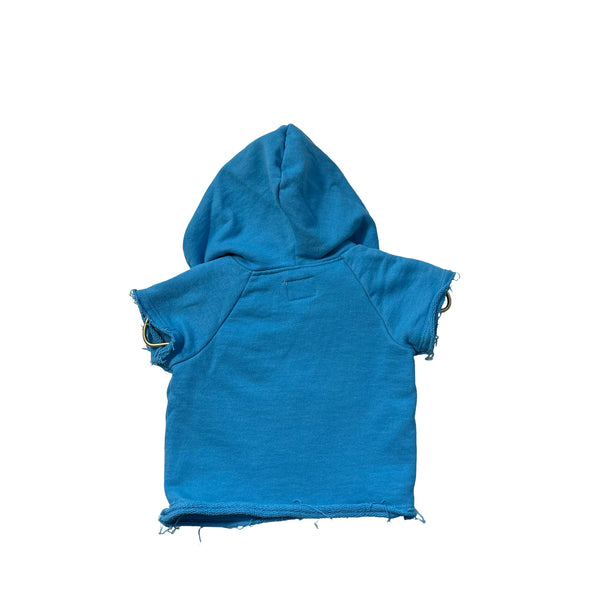 Hatley Blue & Lime Green Dino Hooded Short Sleeve Shirt - Size 3-6 Months
